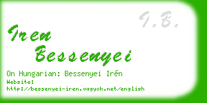 iren bessenyei business card