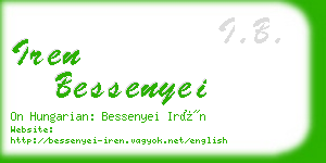 iren bessenyei business card